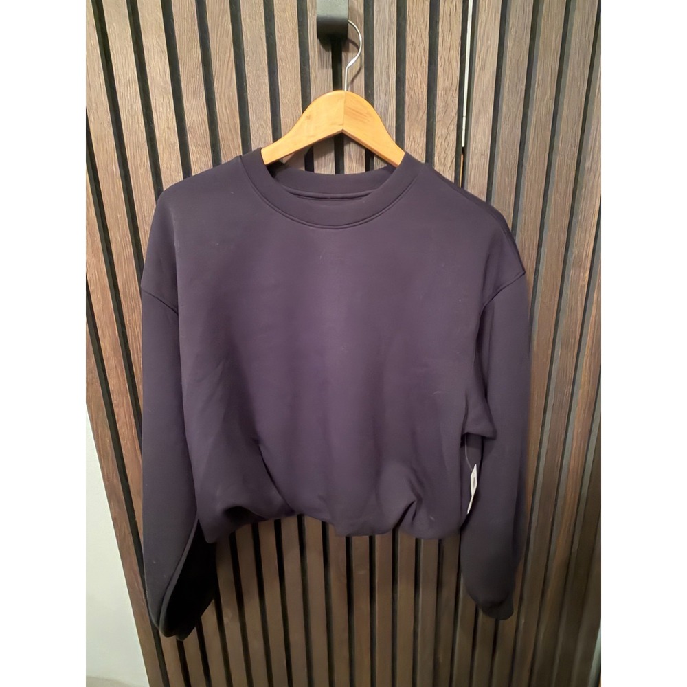 NWT - Old Navy Womens Bounce Fleece Bubble Hem Sweatshirt EJ3 Black - Sz. M